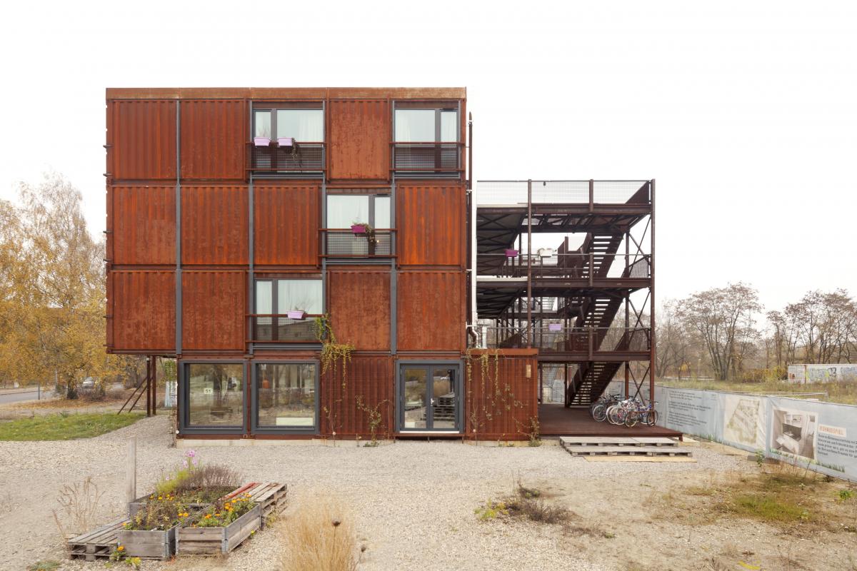 Shipping container student accommodation in Berlin